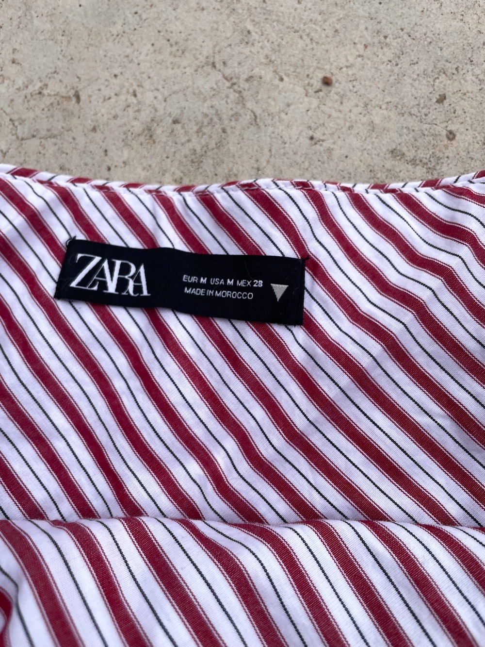 Zara striped cotton wrap mini skirt size M - Picture 4 of 7